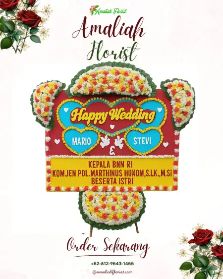 Papan Bunga Pernikahan Tabir Barat